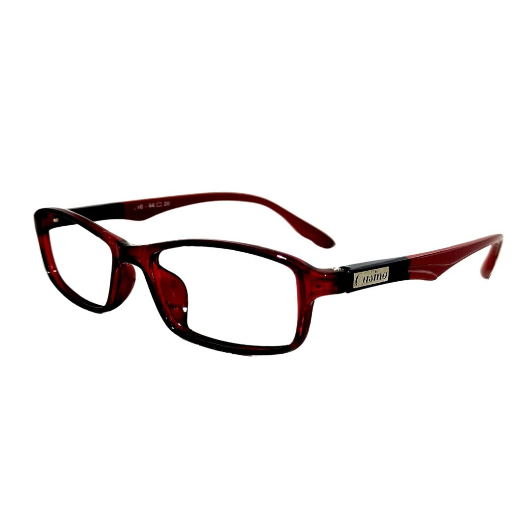 Red Rectangular Jubleelens® For Unisex Kids Frame- 910