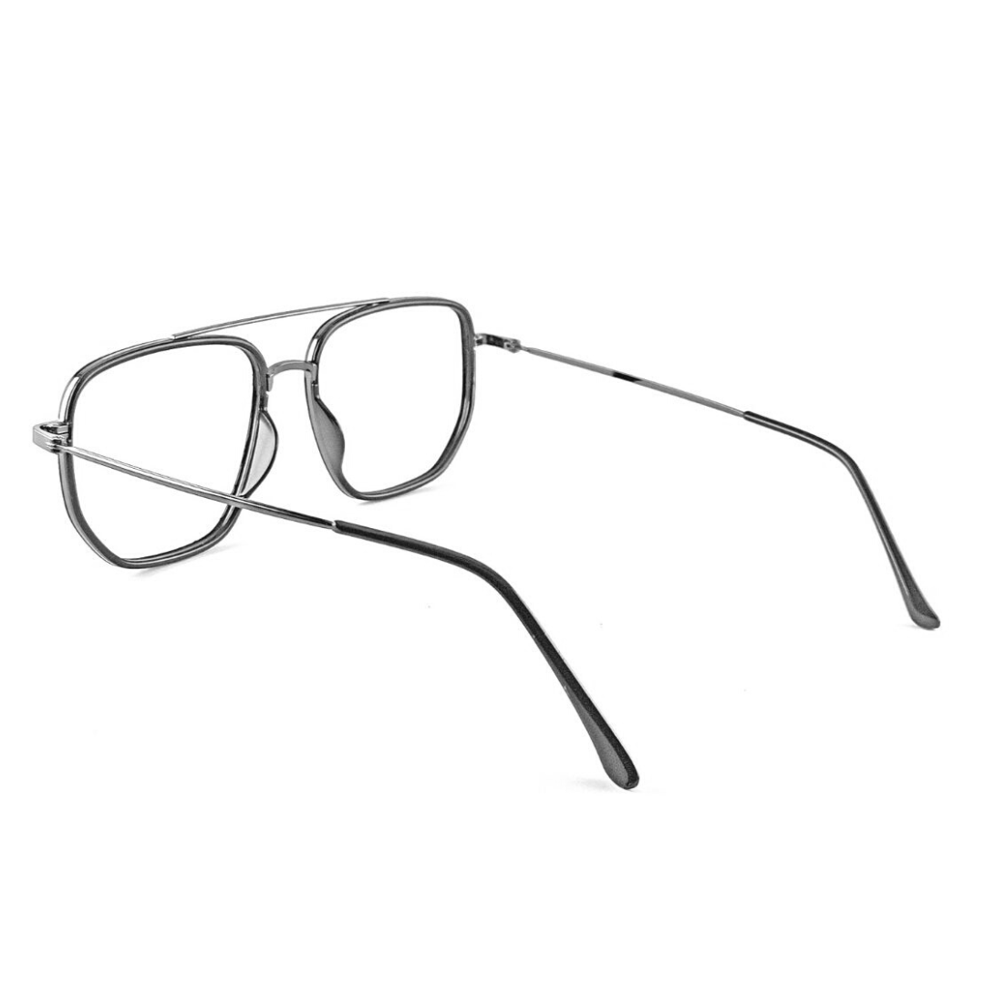 Jubleelens Aviator Stainless Steel Black Frame For Unisex-28502 (56mm) (Single Vision)
