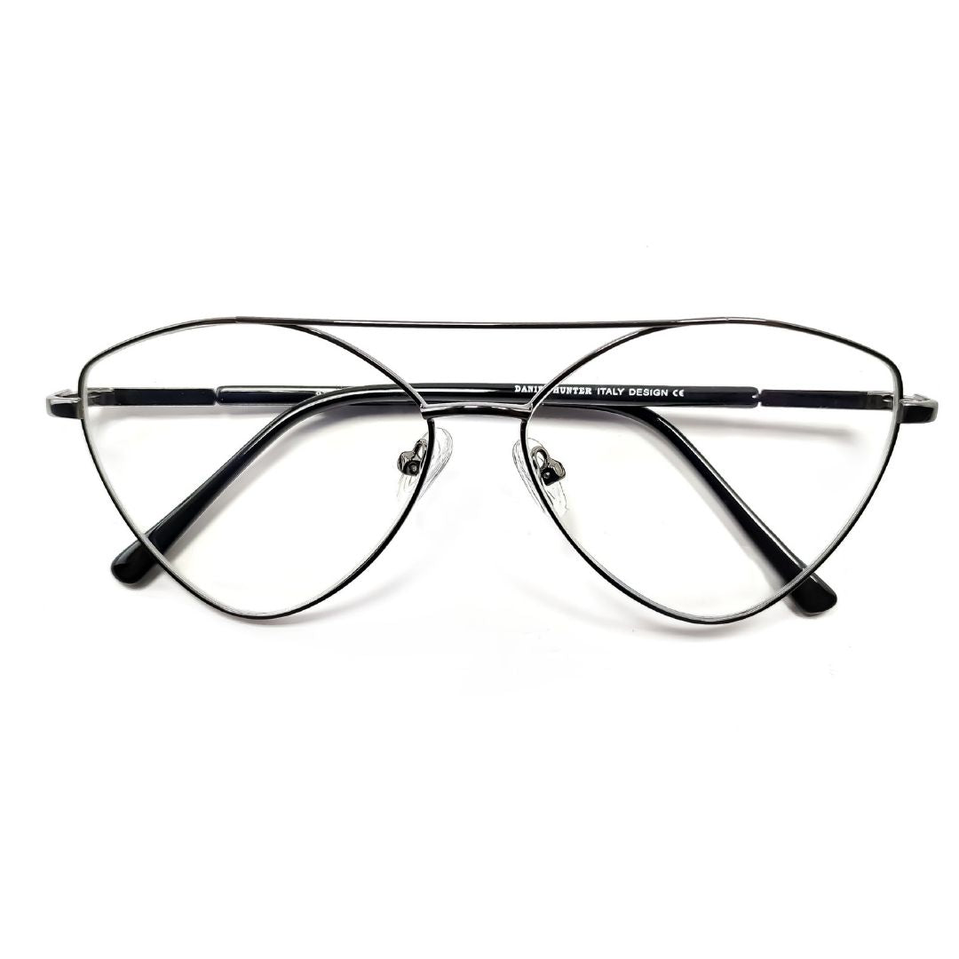 Jubleelens® Metal Full Rim Gunmetal Aviator Frame- 97328