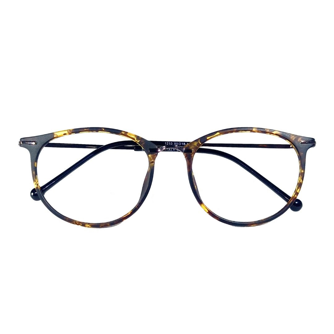 Jubleelens Round Full Rim Eyeglasses Frame For Unisex- 1210 (Single Vision)