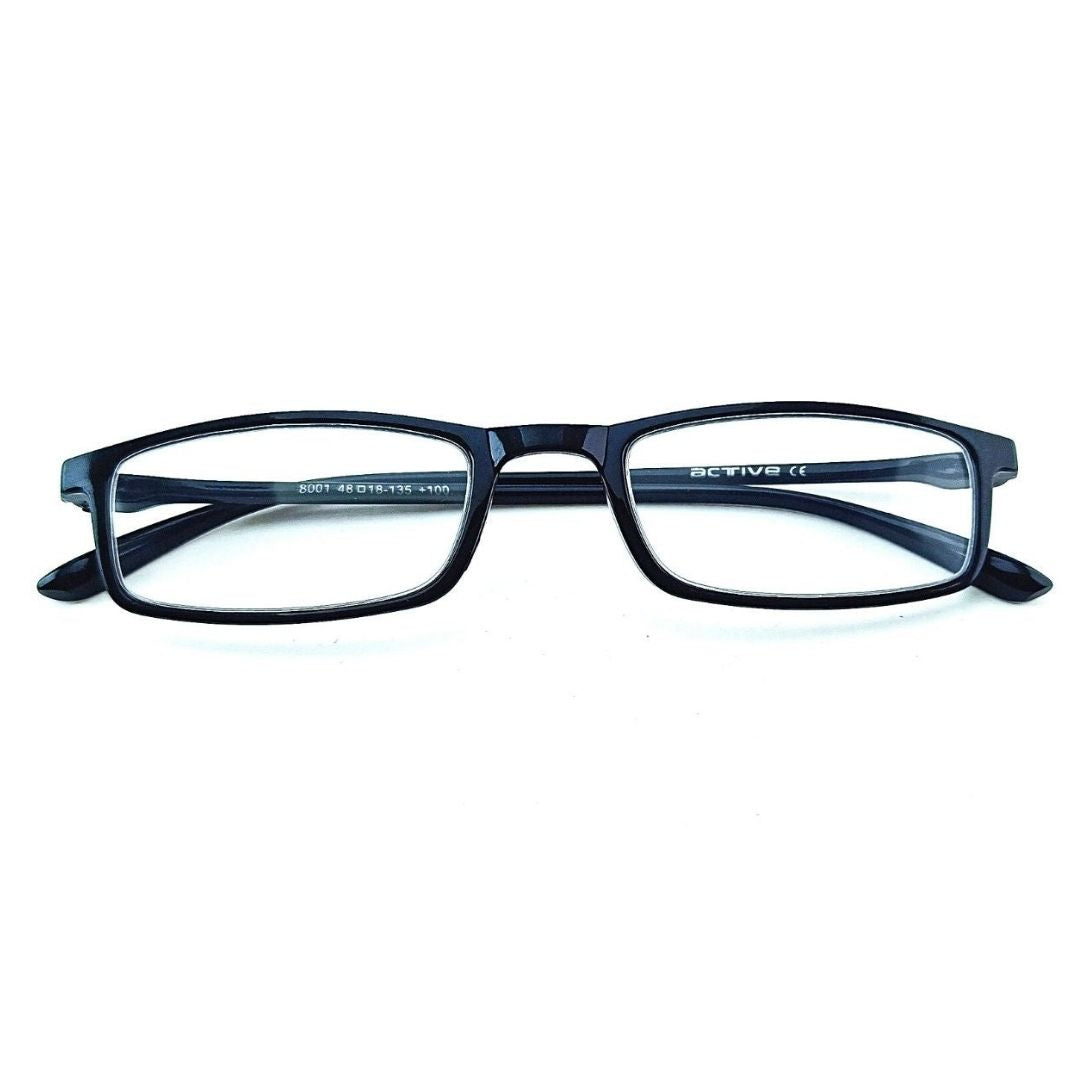 Jubleelens Black Rectangle READERS Reading Eyeglasses (+1.00 to +3.00 Power)