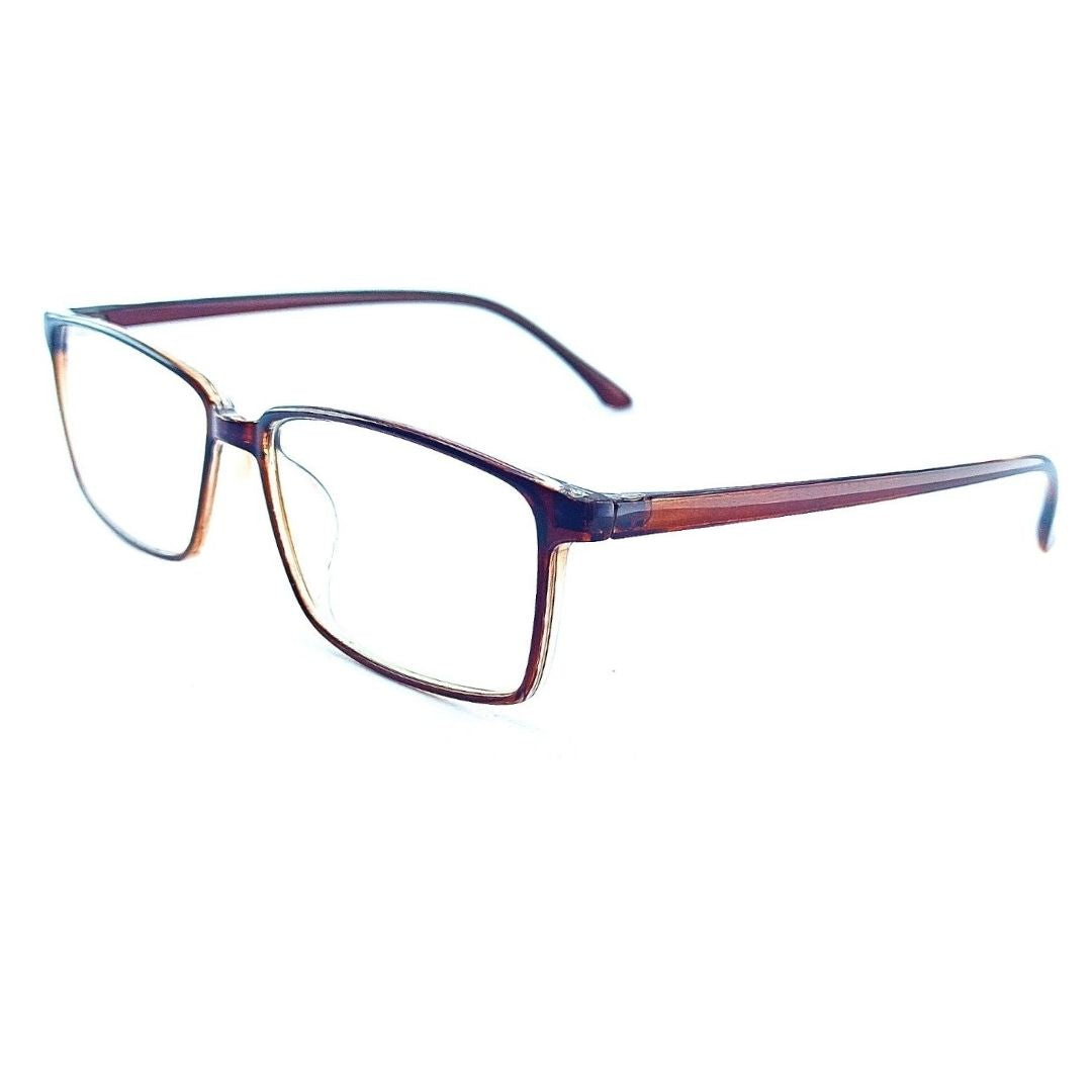Rectangular Brown Jubleelens® Unisex Frame Frame with Anti Glare for Eye Protection