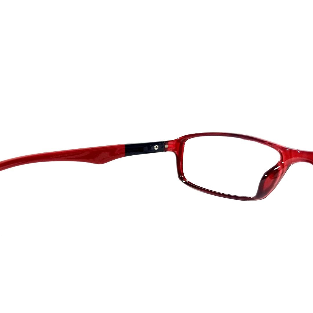 Red Rectangular Jubleelens® For Unisex Kids Frame- 910