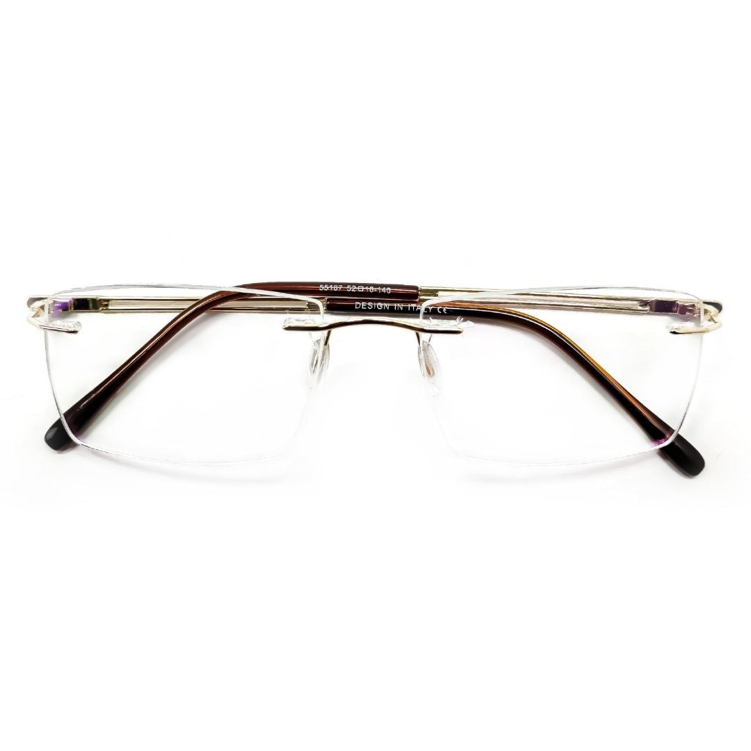 Jubleelens Rich Metal Rimless Rectangular Medium Frame