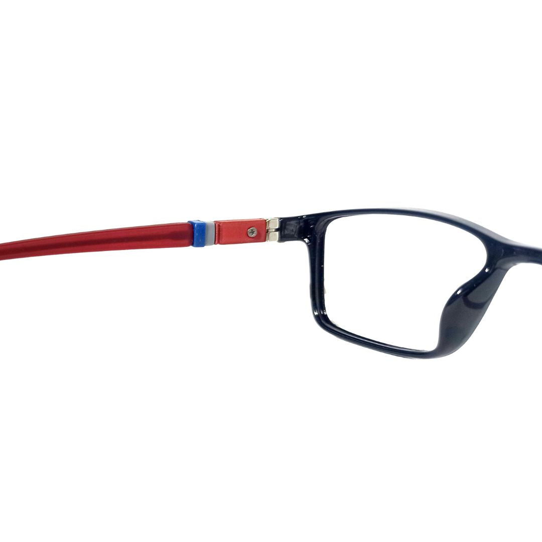 Black Red Rectangular Jubleelens® For Kids Frames- LC-106