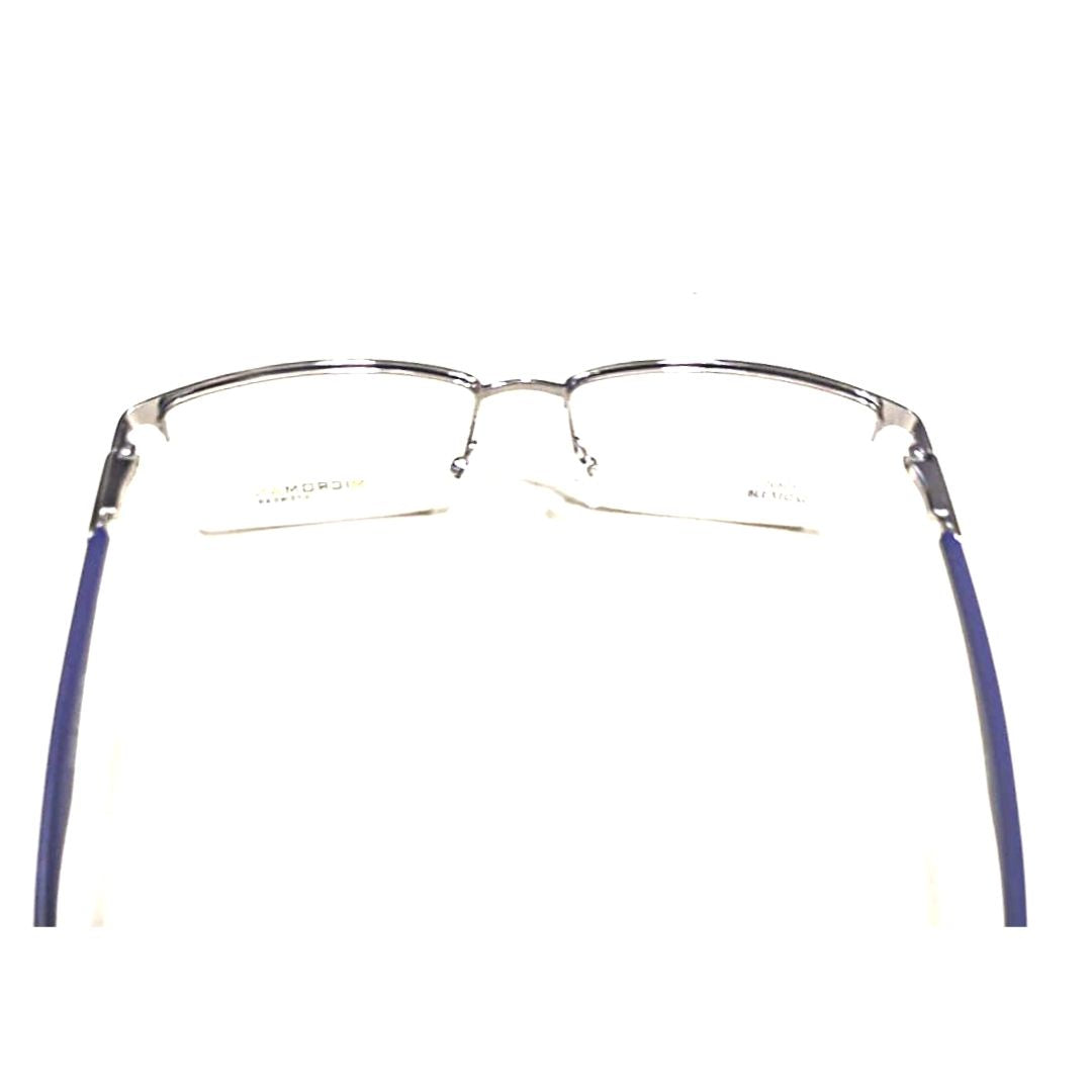 Stylish Blue Metal Half Frame 65405