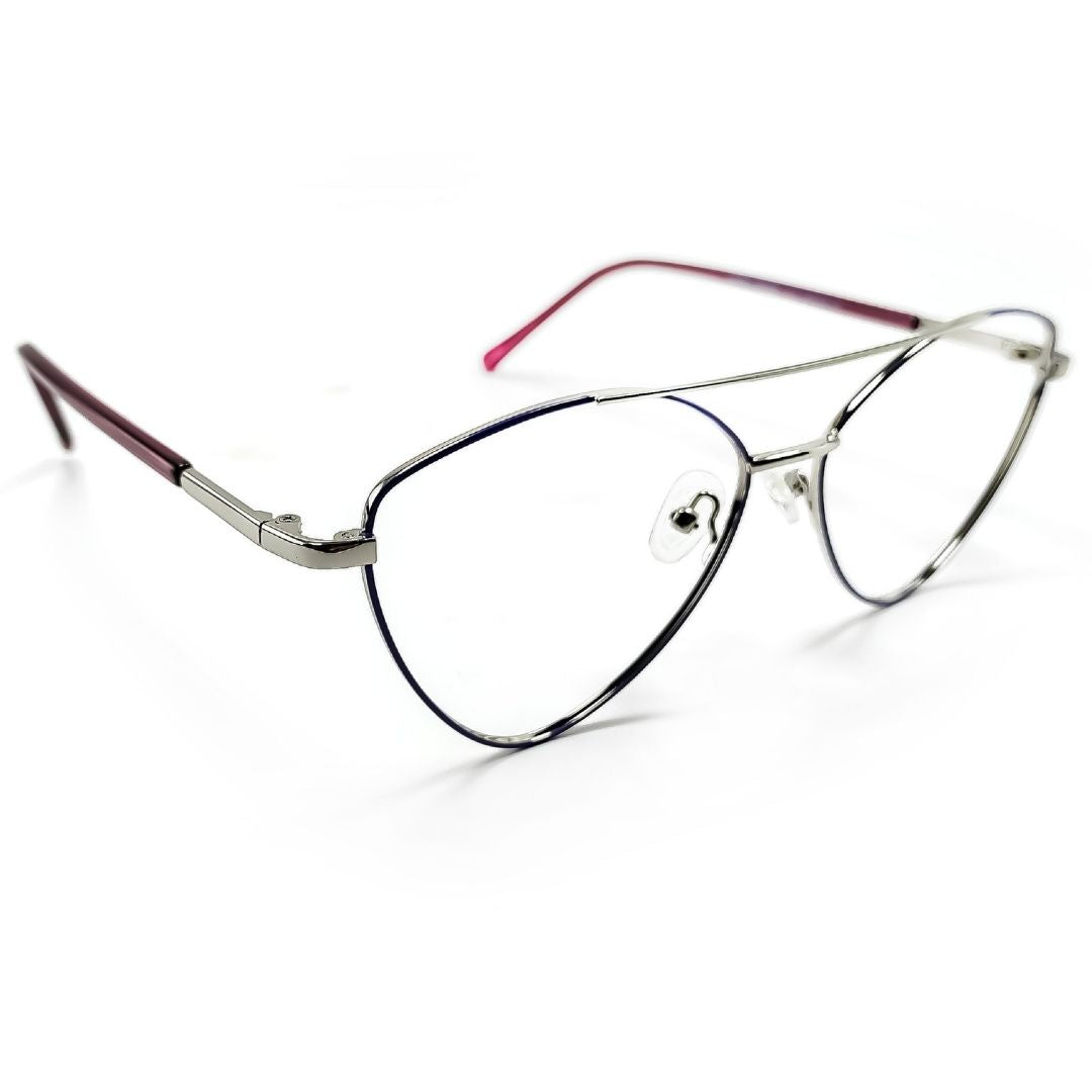 Jubleelens® Metal Purple Pink Full Rim Aviator Frame