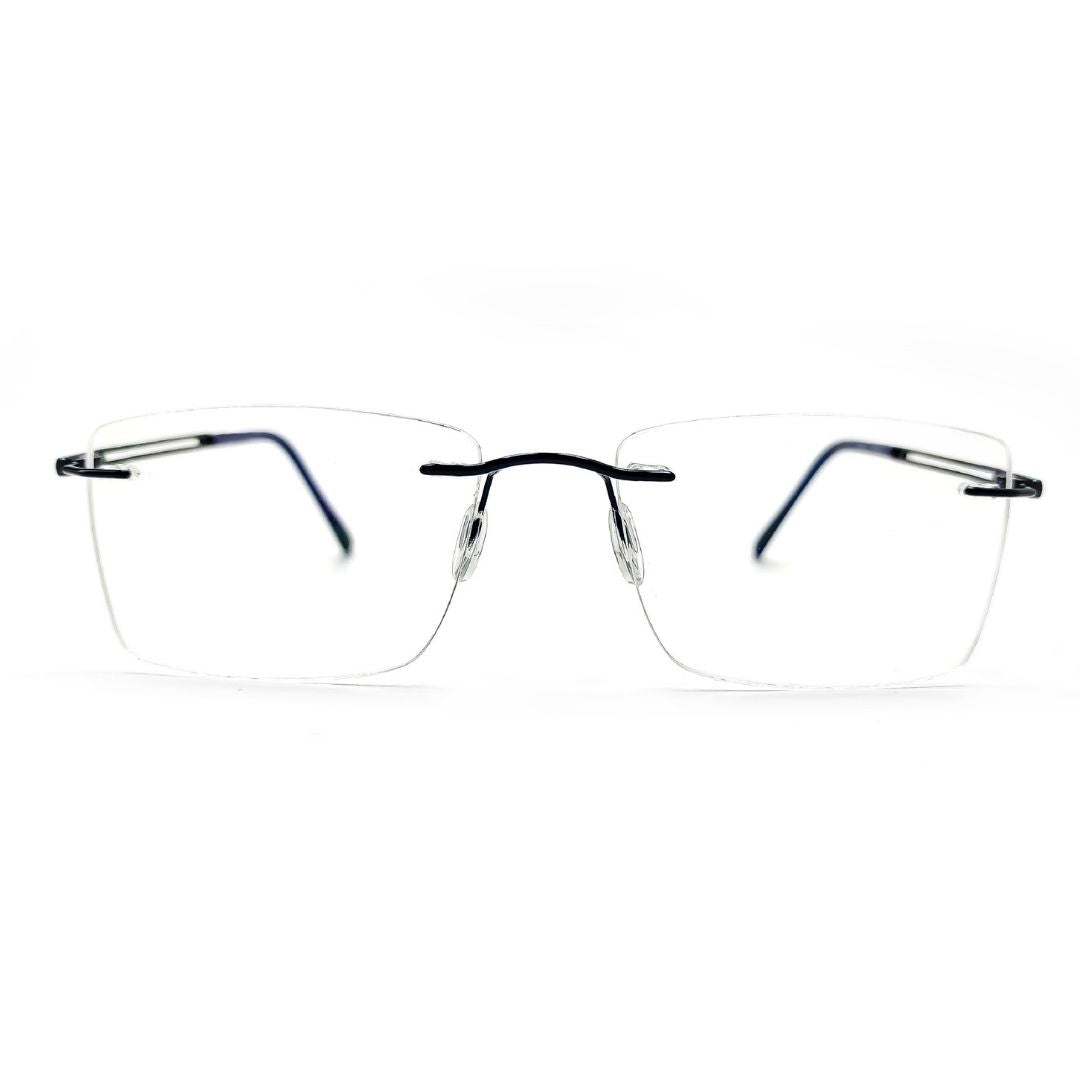 Jubleelens® Rimless Blue Rectangular Frame