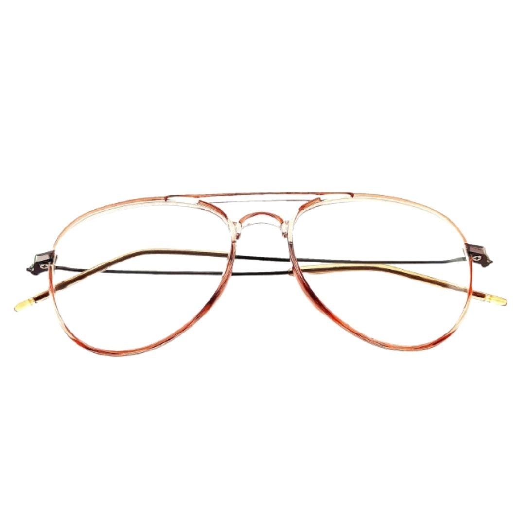 Transparent Aviator Jubleelens® Frames Blue Ray Shield Spectacles (50mm)
