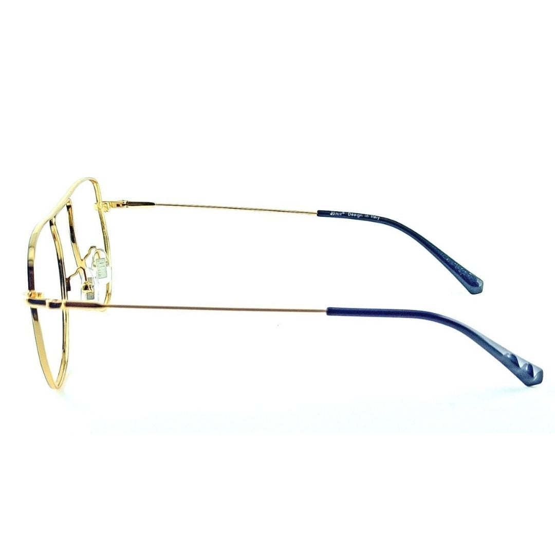 Metal Gold Square Full Rim Frame For Unisex