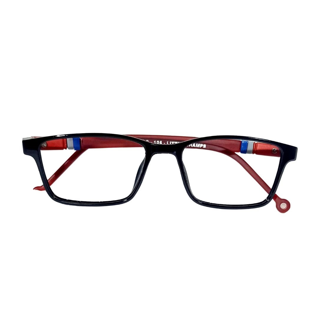 Black Red Rectangular Jubleelens® For Kids Frames- LC-106