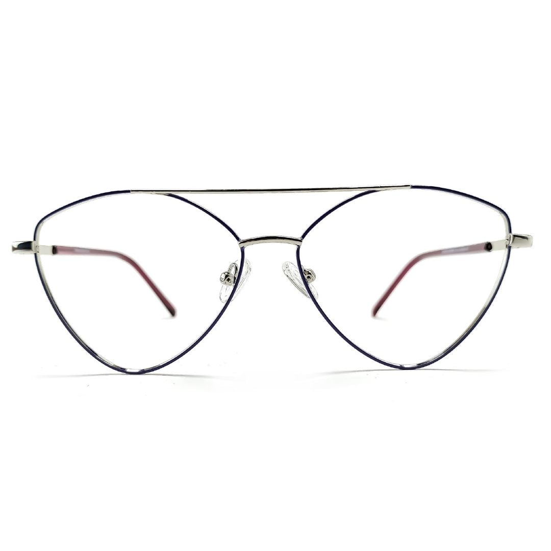Jubleelens® Metal Purple Pink Full Rim Aviator Frame