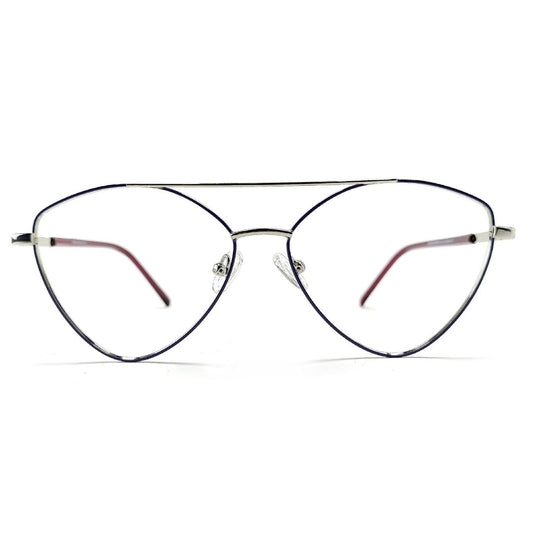 Jubleelens® Metal Purple Pink  Full Rim Aviator Frame