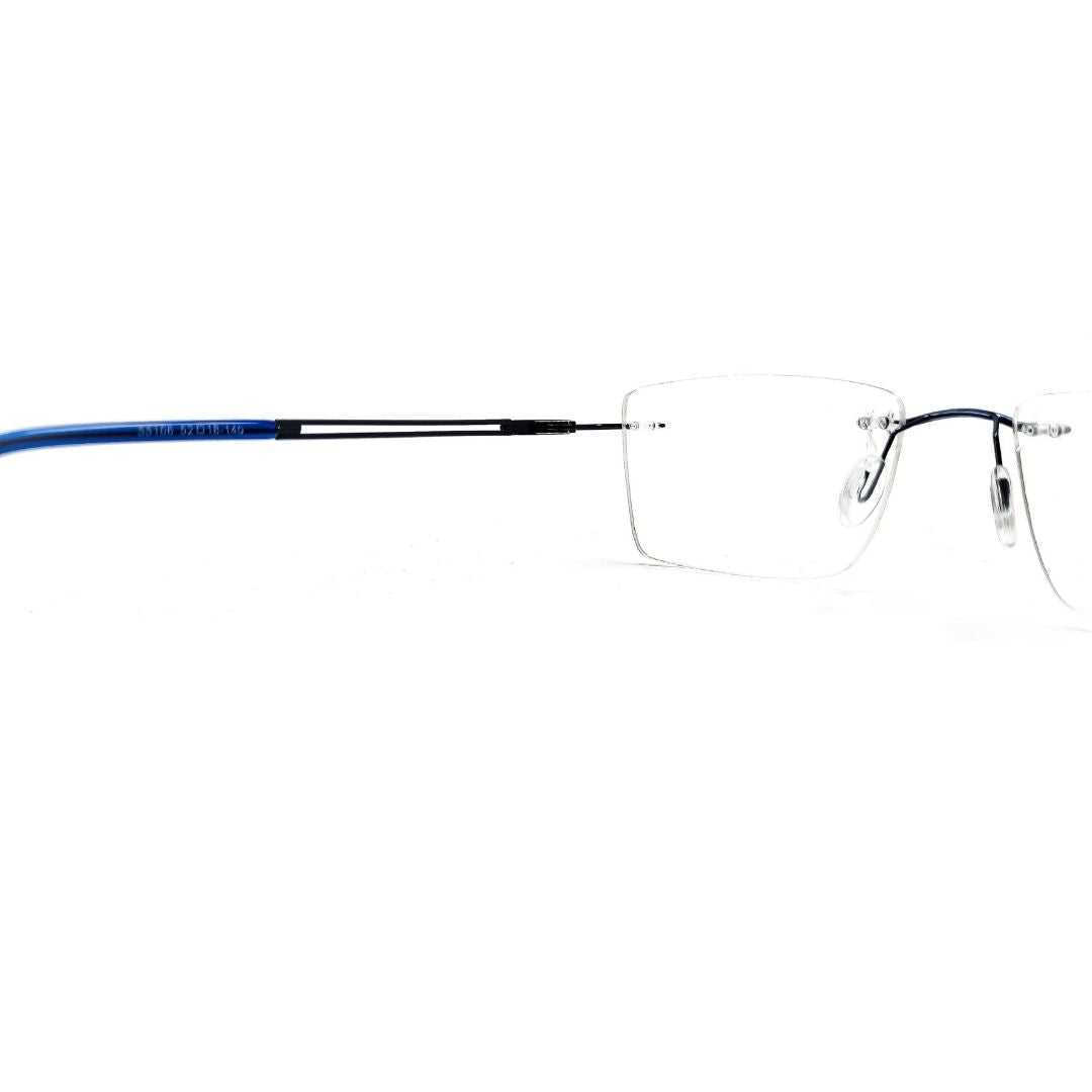 Jubleelens® Rimless Blue Rectangular Frame