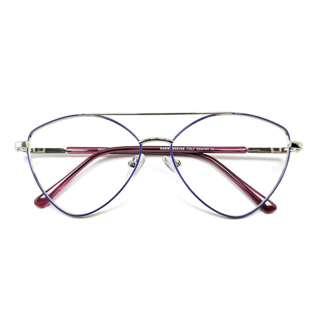 Jubleelens® Metal Purple Pink Full Rim Aviator Frame