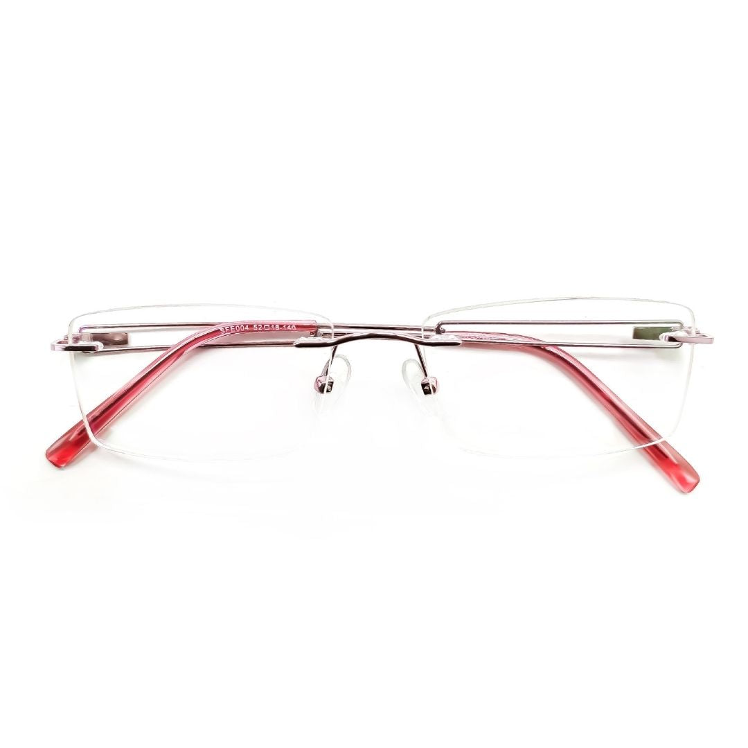 Pink Lightweight Eyeglasses Rimless Frame Like Sunfire-SFE004
