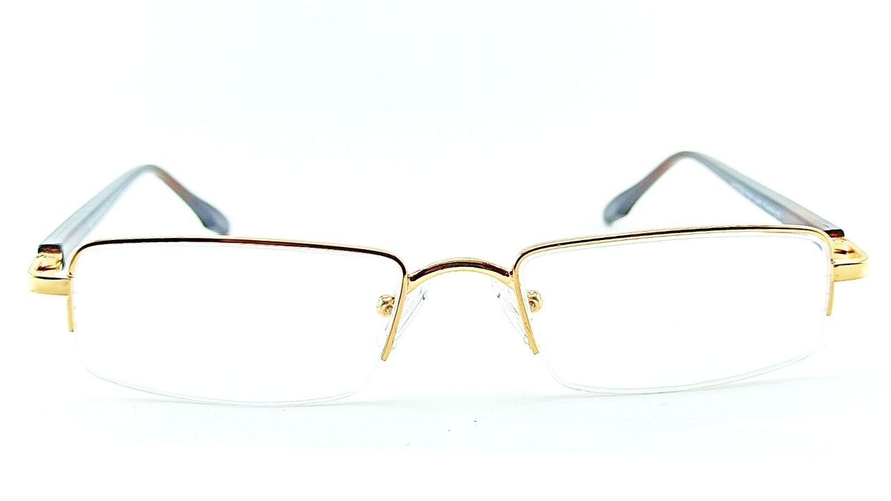 Jubleelens Supra Gold Rectangle READERS Reading Eyeglasses (+1.00 to +3.00 Power) - Jubleelens: Eyeglass