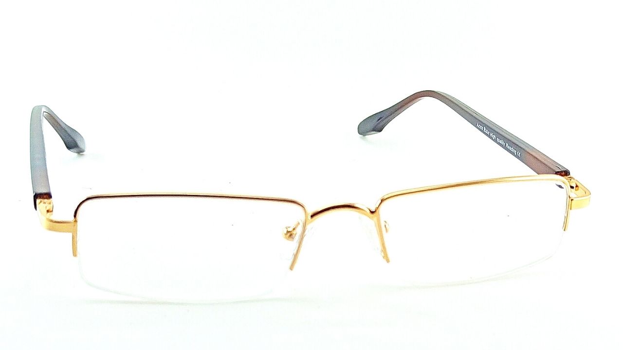Jubleelens Supra Gold Rectangle READERS Reading Eyeglasses (+1.00 to +3.00 Power) - Jubleelens: Eyeglass