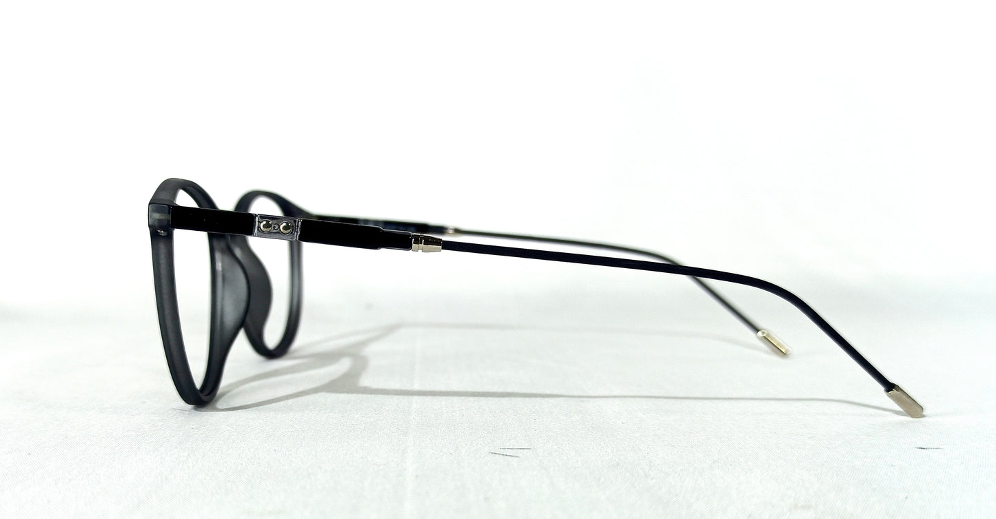 Rectangular Transparent Full Rim Round Eyeglasses