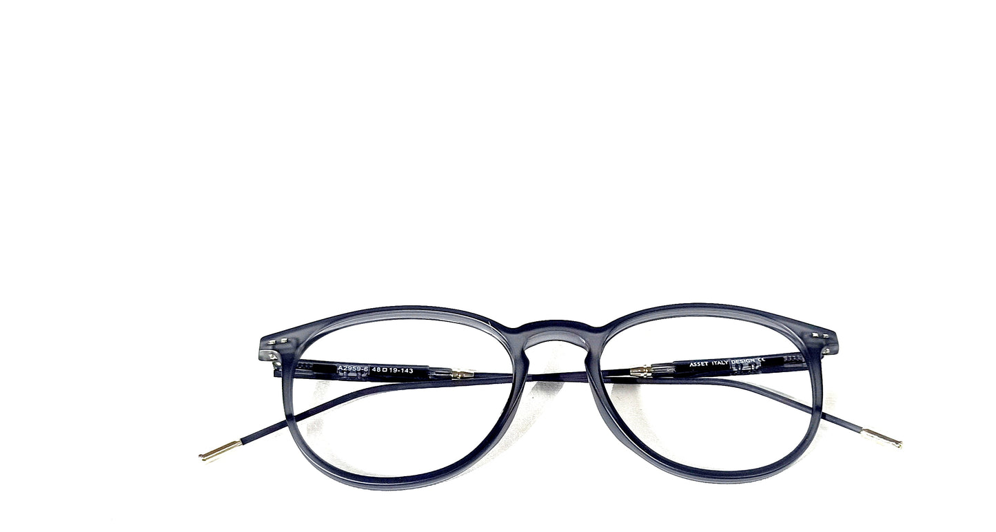 Rectangular Transparent Full Rim Round Eyeglasses