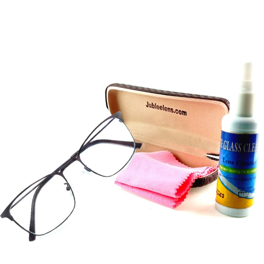 Jubleelens Stylish Square Medium Black Frame (53mm)