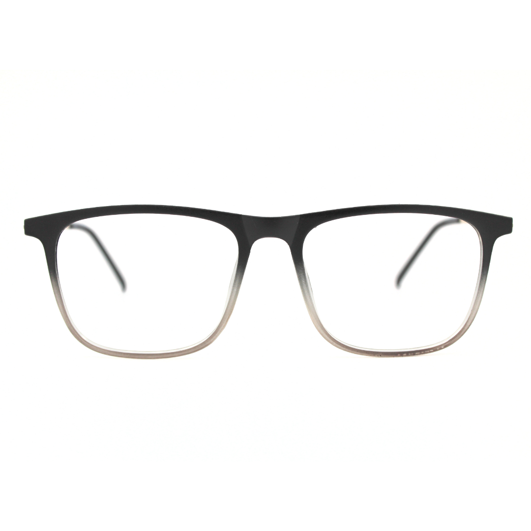 Transparent Brown Color Rectangle Eyeglass Frames -Suitable for Unisex