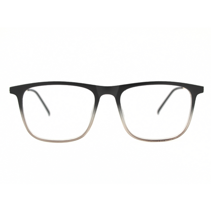 Full Rim Rectangle Glossy Black-Gery Eyeglass Frame Model No. 126703