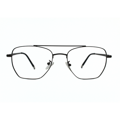 Jubleelens Metal Square5837 Square Gunmetal - Gunmetal Black Eyeglasses Elevate Your Look with Bold Sophistication