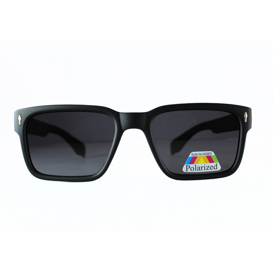 Jubleelens Rectangle Matte Black Sunglasses - Black Polarized A Must-Have Accessory for Any Wardrobe, with a Versatile and Stylish Design and the Added Benefit of UV Protection and Glare Reduction
