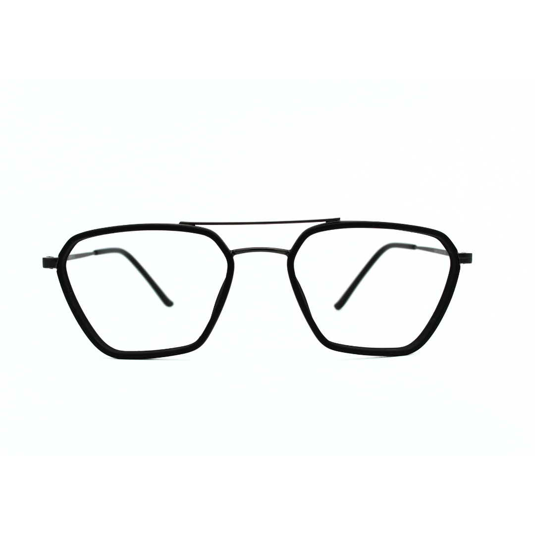 Jubleelens Triangle23005 Eyeglasses Matt Black Gunmetal Black Frames for Men and Women