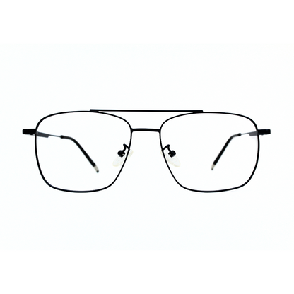 Jubleen's Frame 5838 Square Matt Black Eye Glass - Black Protect Your Eyes in Style with These Matt Black Frames