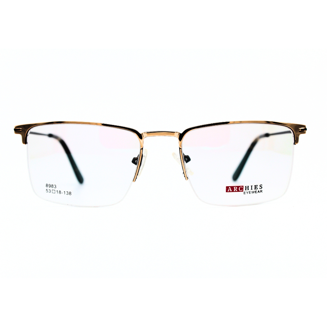 Jubleen's Frame 8983 Supra Golden Eye Glass - Golden Elevate Your Look with These Gold and Brown Frames