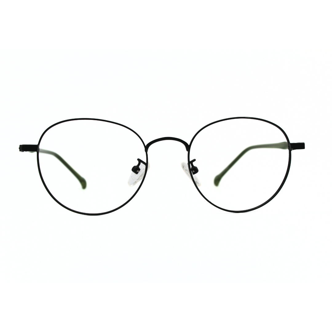 Jubleelens Metal Round Frame 5872 Round Matt Green Eye Glass - See the World in a New Light with These Unique Round Frames