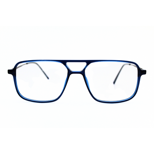 Jubleelens Fashionable Rectangular Eyeglasses - Glossy Blue 220805