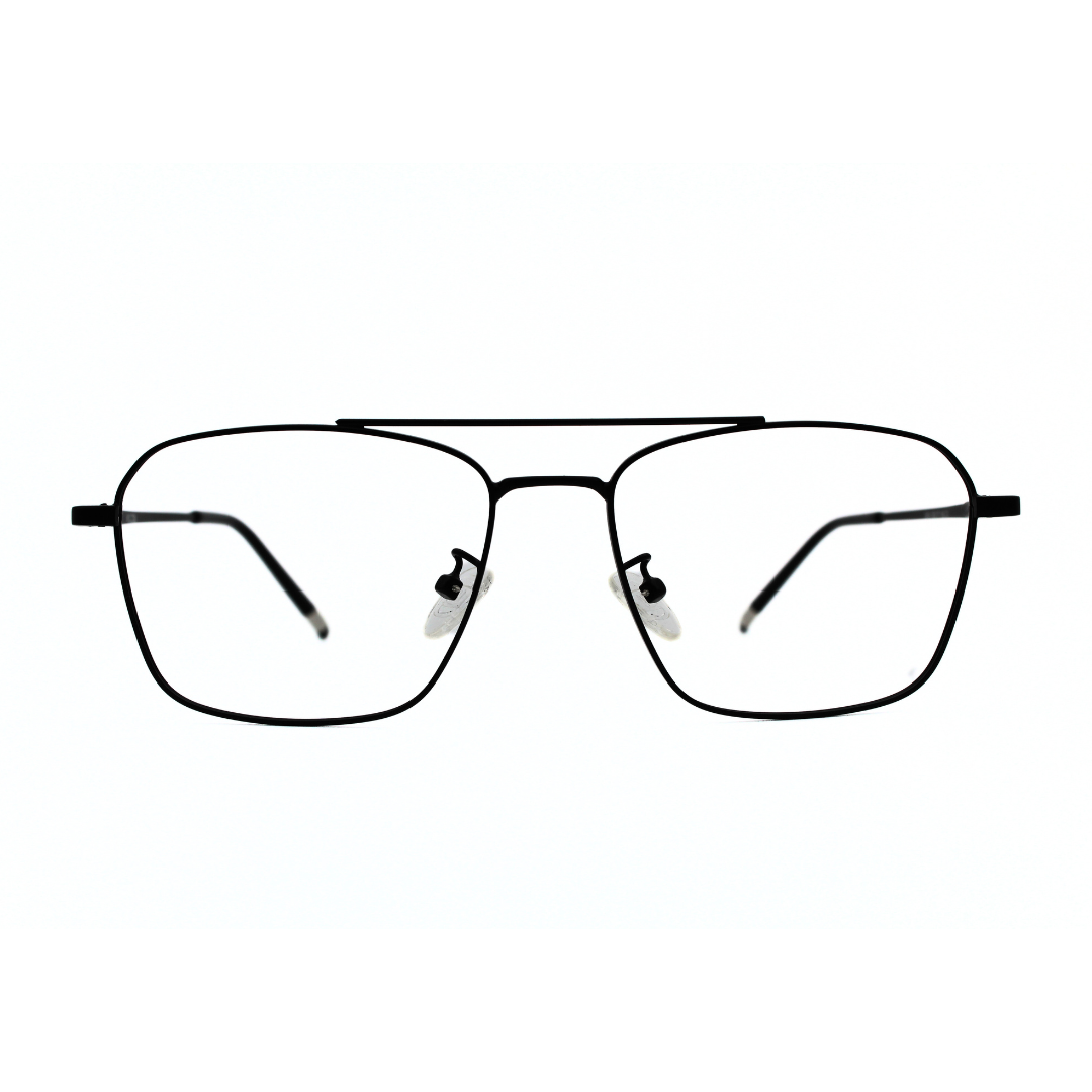 Jubleelens Metal Square5840 Square Matt Black - Black Eyeglasses Elevate Your Look with Sophisticated Style