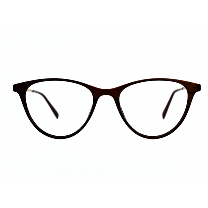 Jubleelens TR90 Metal Side Frame 126706 Glossy Brown Gold Eye Glass - Brown Add a Touch of Glamour to Your Look with These Brown Gold Glasses