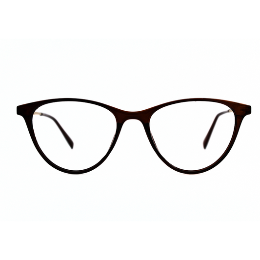 Jubleelens Frame Metal Side126706 Glossy Brown Gold Eye Glass - Brown Add a Touch of Glamour to Your Look with These Brown Gold Glasses