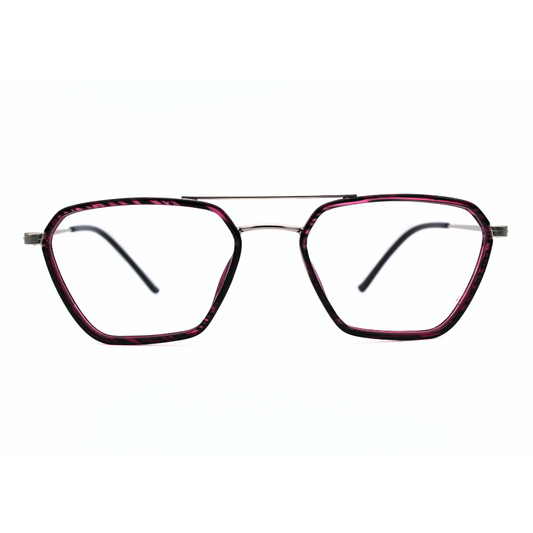 Jubleelens Triangle23005 Eyeglasses Tortoise Pink Gunmetal Black Frames for Everyday Wear