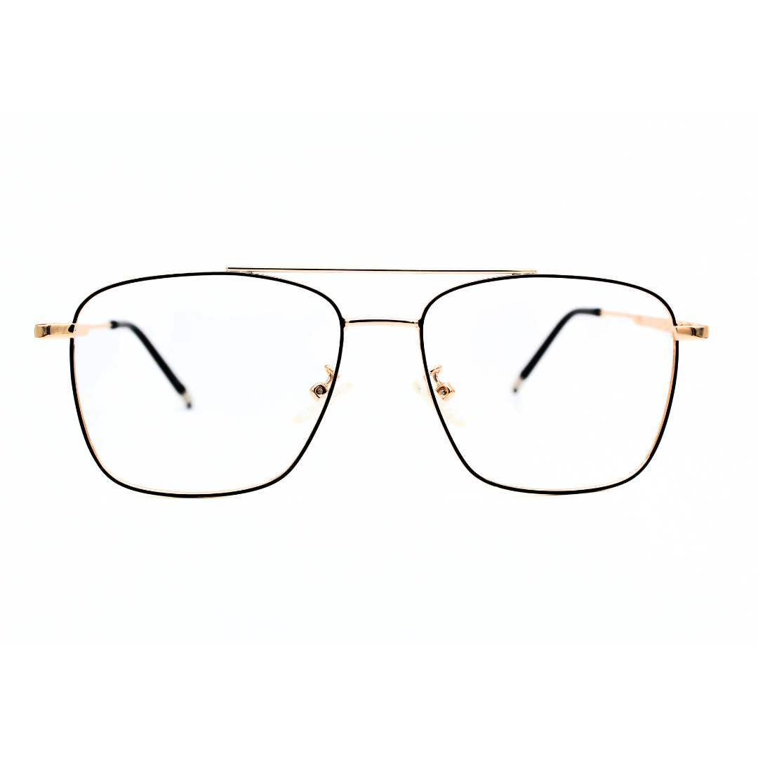 Jubleelens Metal Square5838 Square Black Golden - Golden Black Eyeglasses Your New Favorite Frame