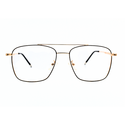 Jubleelens Metal Square5838 Square Black Golden - Golden Black Eyeglasses Your New Favorite Frame