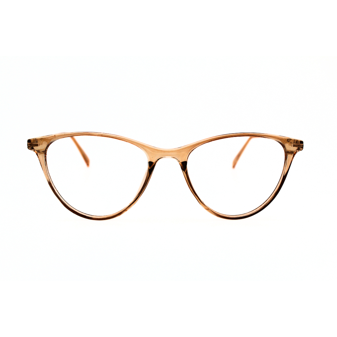 Jubleelens Modern Oval Eyeglasses - Trans Brown Silver Brown 126706