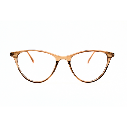 Jubleelens Modern Oval Eyeglasses - Trans Brown Silver Brown 126706