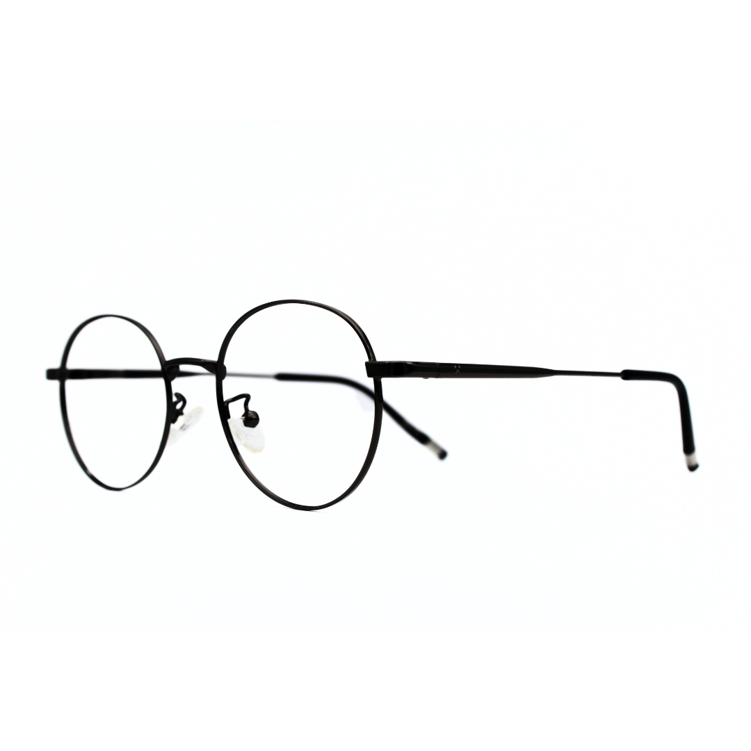 Jubleen's Frame Fancy Metal Round Eye Glass 5831 Round Gunmetal - Gunmetal Black Elevate Your Look with These Stylish Round Frames