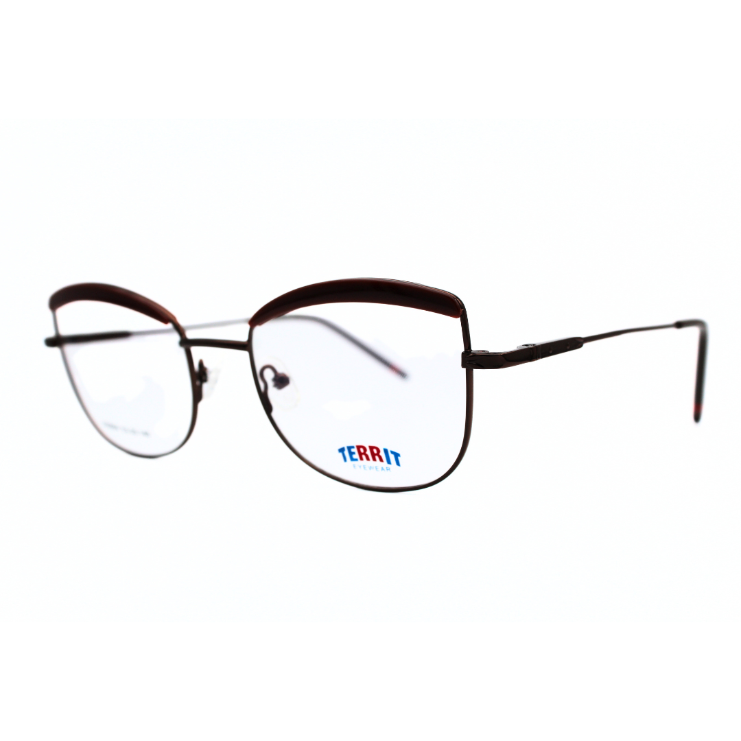 Jubleen's Frame Metal Cat Eye Territ t920804 Cat Eye Brown Eye Glass - Brown The Perfect Accessory for Any Occasion
