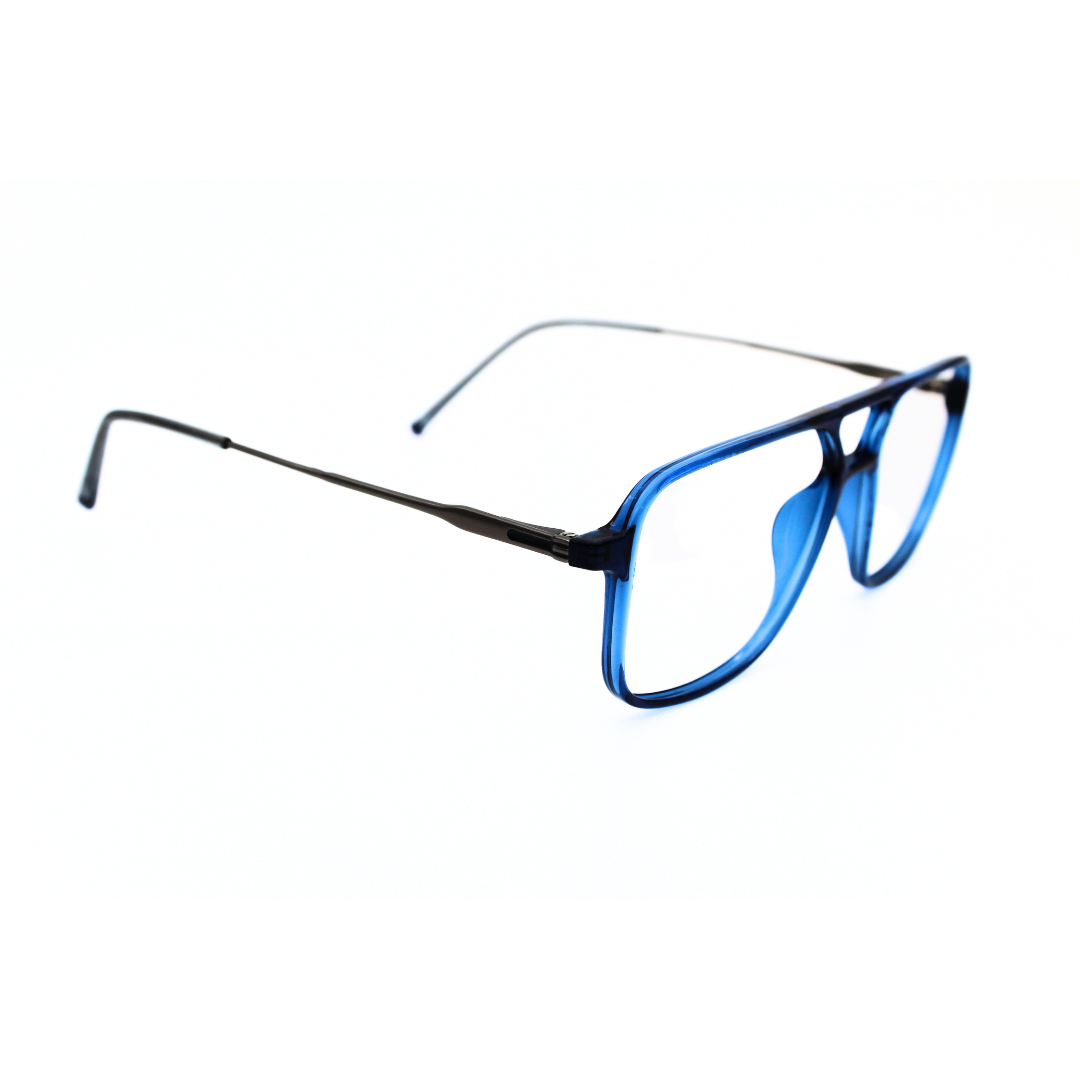 Jubleelens Fashionable Rectangular Eyeglasses - Glossy Blue 220805