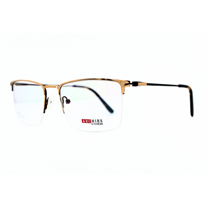 Jubleen's Frame 8983 Supra Golden Eye Glass - Golden Elevate Your Look with These Gold and Brown Frames