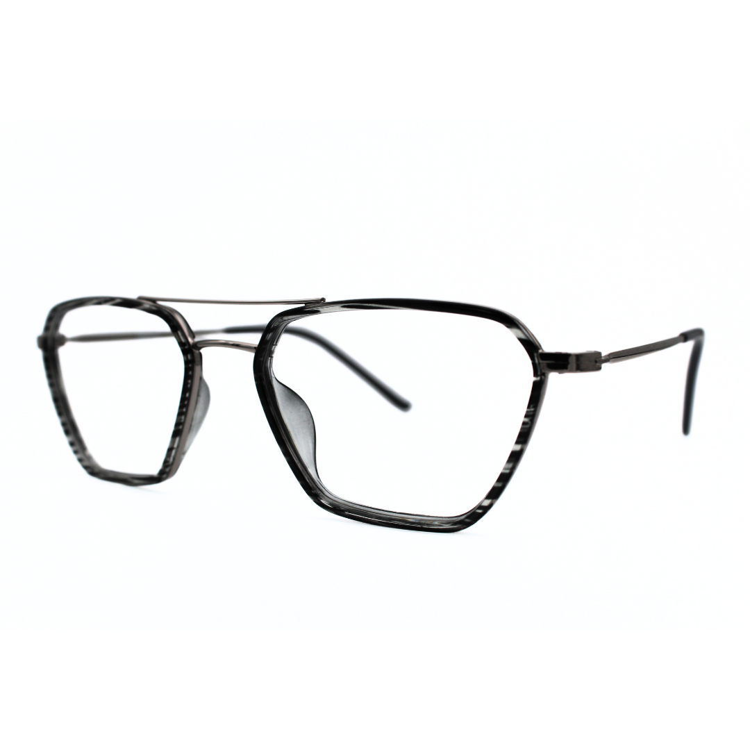 Jubleelens Metal Triangle Tortoise Black Grey Eyeglasses Elevate Your Style