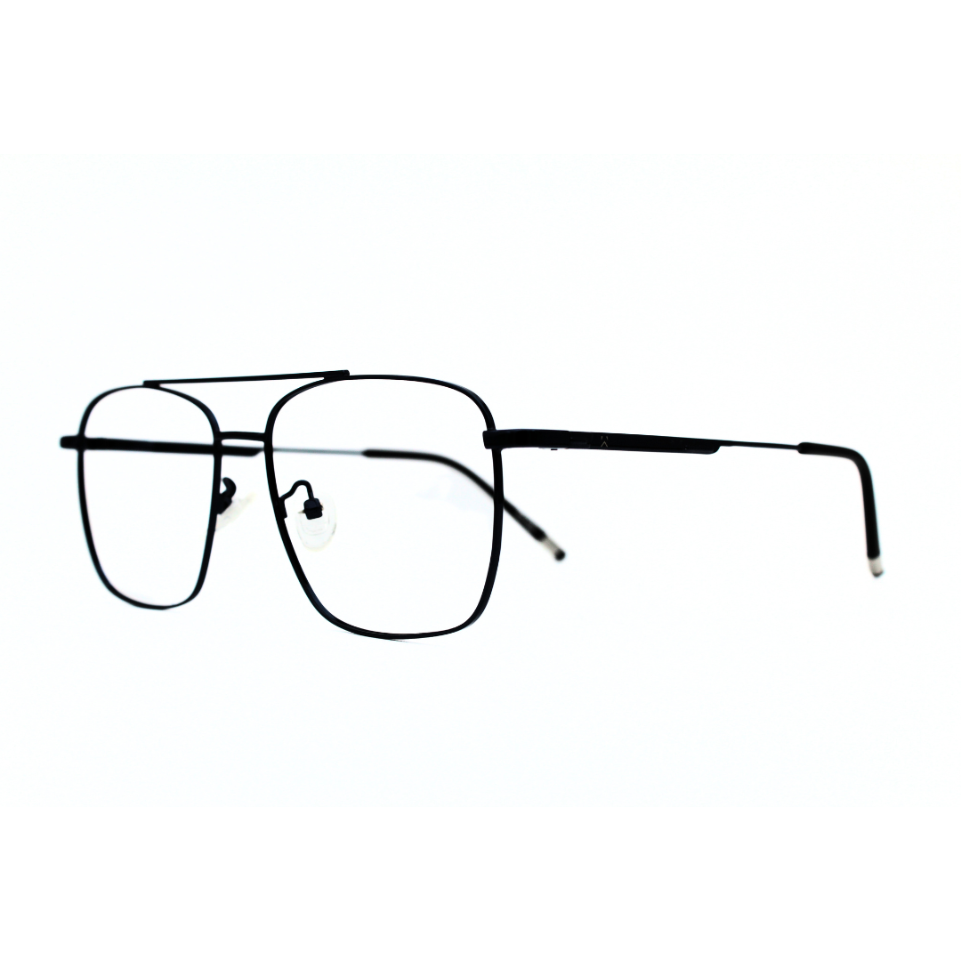 Jubleen's Frame 5838 Square Matt Black Eye Glass - Black Protect Your Eyes in Style with These Matt Black Frames