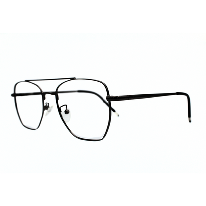 Jubleelens Metal Square5837 Square Gunmetal - Gunmetal Black Eyeglasses Elevate Your Look with Bold Sophistication