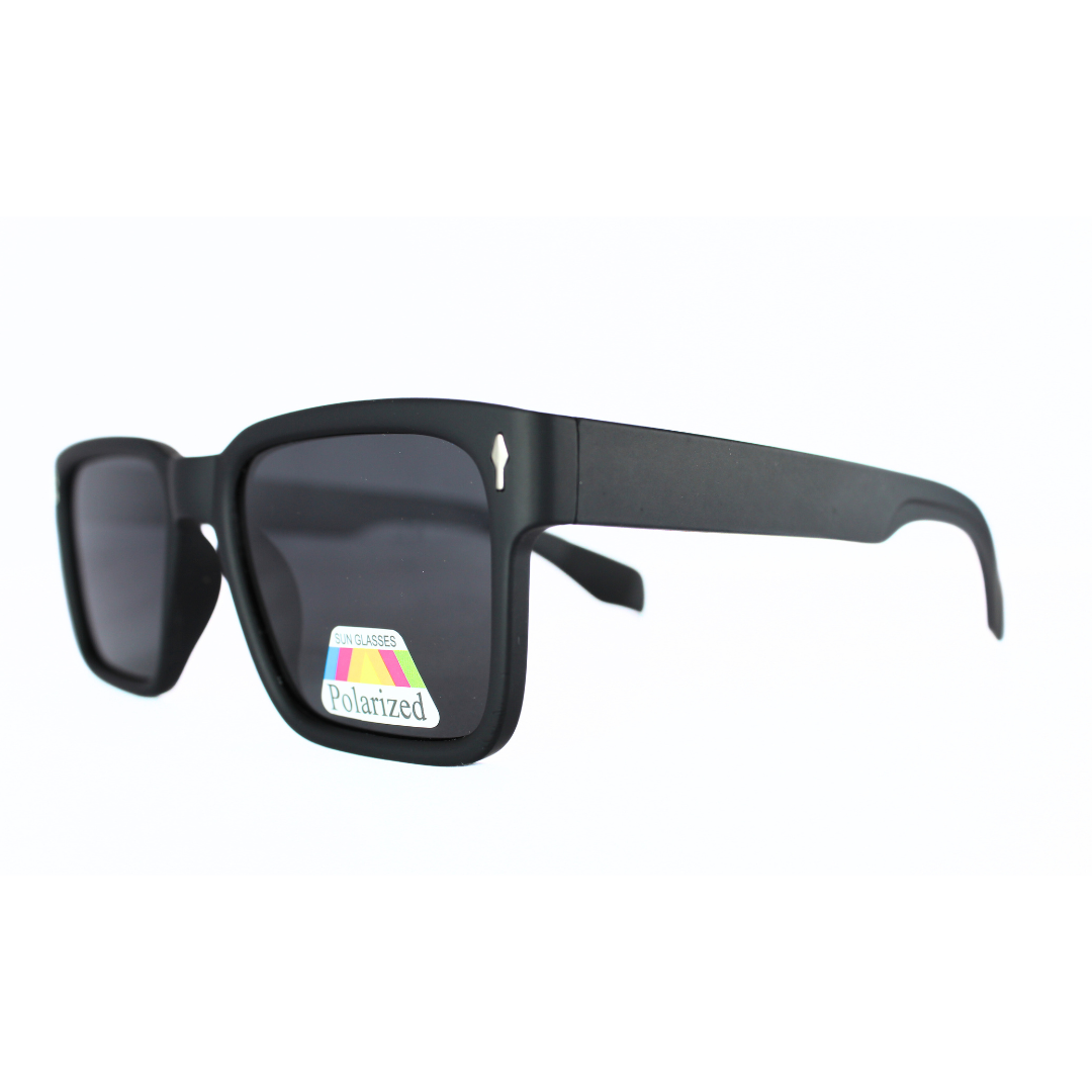 Jubleelens Rectangle Matte Black Sunglasses - Black Polarized A Must-Have Accessory for Any Wardrobe, with a Versatile and Stylish Design and the Added Benefit of UV Protection and Glare Reduction